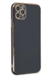 Apple iPhone 11 Pro Max Kılıf Volet Silikon - Siyah