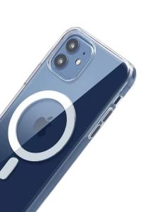 Apple iPhone 12 Combo Sert Şeffaf Magsafe Kapak - Şeffaf