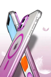 Apple iPhone 12 Glossy Magsafe Kapak - Pembe