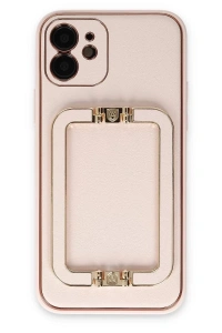 Apple iPhone 12 Kılıf Coco Elit Kapak - Pudra