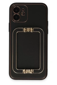 Apple iPhone 12 Kılıf Coco Elit Kapak - Siyah