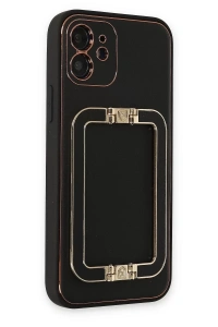 Apple iPhone 12 Kılıf Coco Elit Kapak - Siyah