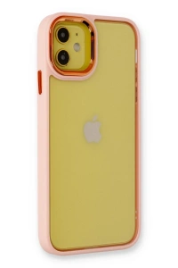 Apple iPhone 12 Kılıf Dora Kapak - Pudra