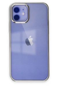 Apple iPhone 12 Kılıf Element Silikon - Gümüş