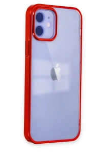 Apple iPhone 12 Kılıf Element Silikon - Kırmızı