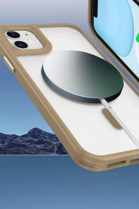 Apple iPhone 12 Kılıf Enka Magsafe Silikon Kılıf - Titan Gri