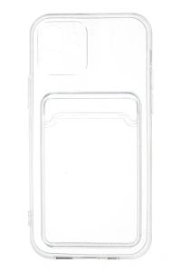 Apple iPhone 12 Kılıf Kart Şeffaf Silikon - Şeffaf