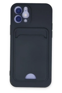 Apple iPhone 12 Kılıf Kelvin Kartvizitli Silikon - Lacivert