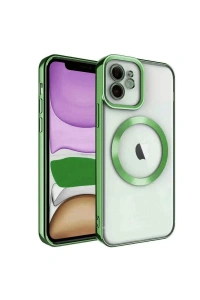 Apple iPhone 12 Kılıf Kross Magneticsafe Kapak - Koyu Yeşil