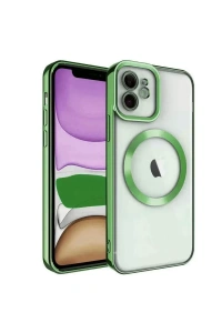 Apple iPhone 12 Kılıf Kross Magneticsafe Kapak - Koyu Yeşil