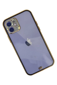 Apple iPhone 12 Kılıf Liva Taşlı Silikon - Siyah