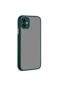 Apple iPhone 12 Kılıf Montreal Silikon Kapak - Yeşil