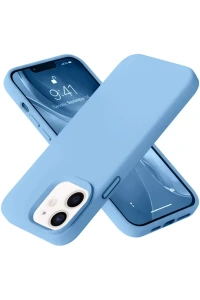 Apple iPhone 12 Kılıf Nano içi Kadife Silikon - Mavi