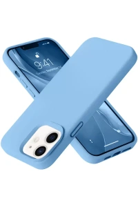 Apple iPhone 12 Kılıf Nano içi Kadife Silikon - Mavi