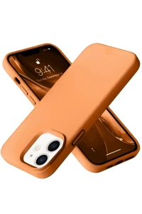 Apple iPhone 12 Kılıf Nano içi Kadife Silikon - Turuncu