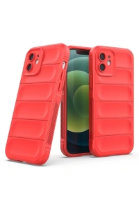 Apple iPhone 12 Kılıf Optimum Silikon - Kırmızı