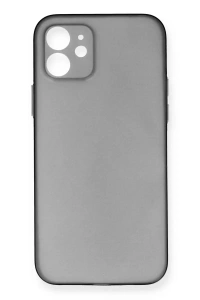 Apple iPhone 12 Kılıf PP Ultra İnce Kapak - Gri