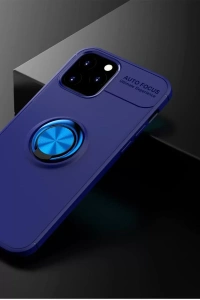 Apple iPhone 12 Kılıf Range Yüzüklü Silikon - Mavi