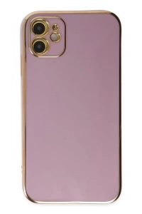 Apple iPhone 12 Kılıf Volet Silikon - Mor