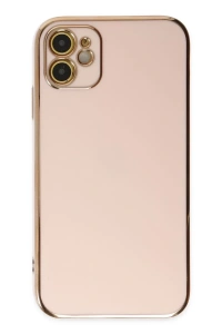 Apple iPhone 12 Kılıf Volet Silikon - Pembe