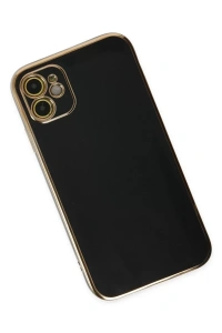 Apple iPhone 12 Kılıf Volet Silikon - Siyah