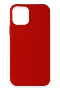 Apple iPhone 12 Mini Kılıf First Silikon - Koyu Kırmızı