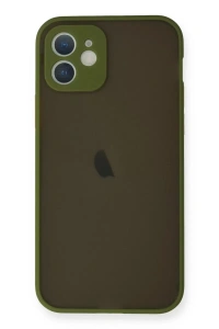 Apple iPhone 12 Mini Kılıf Montreal Silikon Kapak - Açık Yeşil