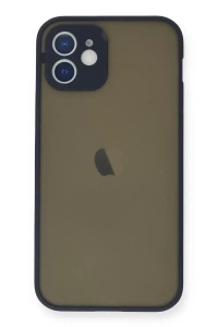 Apple iPhone 12 Mini Kılıf Montreal Silikon Kapak - Lacivert