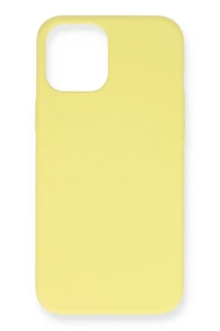 Apple iPhone 12 Mini Kılıf Nano içi Kadife Silikon - Sarı
