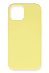 Apple iPhone 12 Mini Kılıf Nano içi Kadife Silikon - Sarı