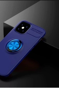 Apple iPhone 12 Mini Kılıf Range Yüzüklü Silikon - Mavi