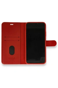 Apple iPhone 12 Mini Kılıf Trend S Plus Kapaklı Kılıf - Kırmızı