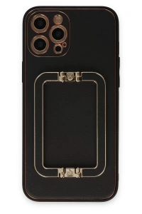 Apple iPhone 12 Pro Kılıf Coco Elit Kapak - Siyah