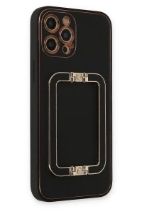 Apple iPhone 12 Pro Kılıf Coco Elit Kapak - Siyah