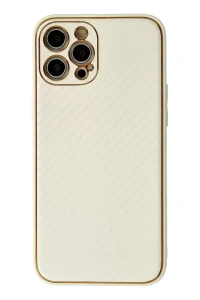 Apple iPhone 12 Pro Kılıf Coco Karbon Silikon - Beyaz