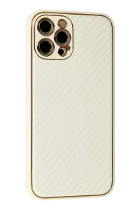 Apple iPhone 12 Pro Kılıf Coco Karbon Silikon - Beyaz