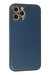 Apple iPhone 12 Pro Kılıf Coco Karbon Silikon - Mavi