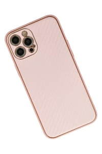 Apple iPhone 12 Pro Kılıf Coco Karbon Silikon - Pembe