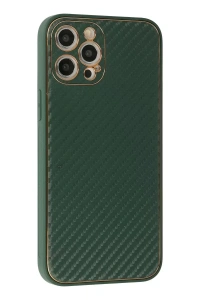 Apple iPhone 12 Pro Kılıf Coco Karbon Silikon - Yeşil