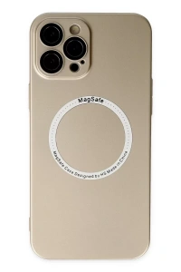 Apple iPhone 12 Pro Kılıf Jack Magneticsafe Lens Silikon - Gold