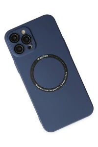 Apple iPhone 12 Pro Kılıf Jack Magneticsafe Lens Silikon - Lacivert