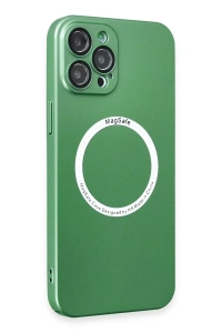 Apple iPhone 12 Pro Kılıf Jack Magneticsafe Lens Silikon - Yeşil