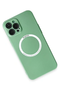 Apple iPhone 12 Pro Kılıf Jack Magneticsafe Lens Silikon - Yeşil