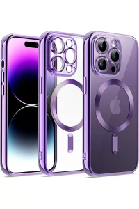 Apple iPhone 12 Pro Kılıf Kross Magneticsafe Kapak - Mor