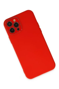 Apple iPhone 12 Pro Kılıf Lansman Glass Kapak - Kırmızı