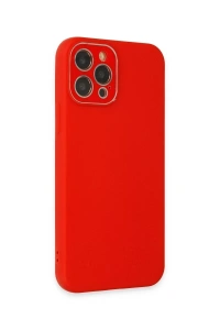 Apple iPhone 12 Pro Kılıf Lansman Glass Kapak - Kırmızı