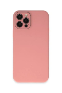 Apple iPhone 12 Pro Kılıf Lansman Glass Kapak - Pembe