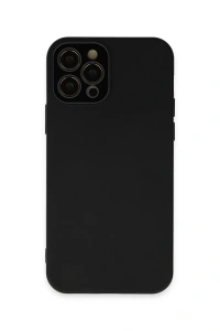 Apple iPhone 12 Pro Kılıf Lansman Glass Kapak - Siyah