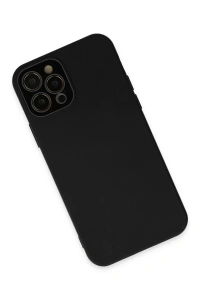 Apple iPhone 12 Pro Kılıf Lansman Glass Kapak - Siyah