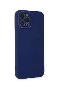 Apple iPhone 12 Pro Kılıf Lansman Glass Kapak - Sky Blue
